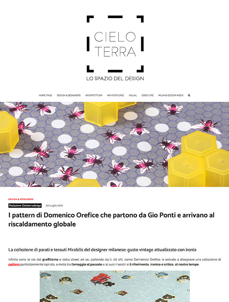 Press Domenico Orefice Cieloterradesign 2019